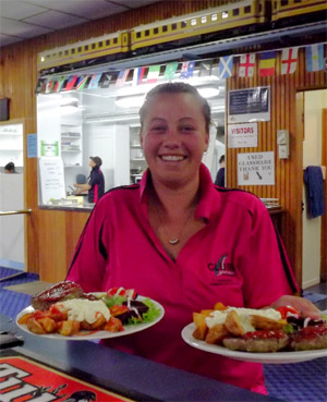 Delicious meals prepared in the restaurant